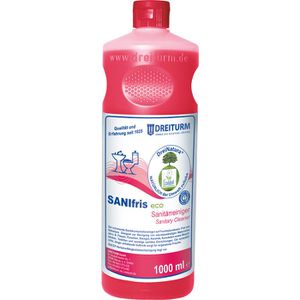 Dreiturm Badreiniger 3348, SANIfris eco DreiNatura, Sanitärreiniger, gegen Kalk und Schmutz, 1 Liter