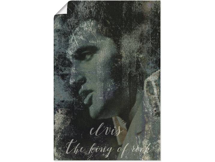 Wandbild ARTLAND Elvis the King , grün (farbe bild(er): grün), B:60cm H:90cm, Bilder, Wandbild, als Alubild, Leinwandbild, Poster in verschied. Grössen