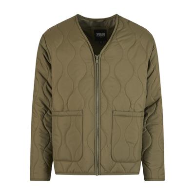 Steppmantel URBAN CLASSICS "Urban Classics Padded Quilting Jacket", Herren, Gr. M, grün (olive), 100% Polyester, Mäntel Steppmantel