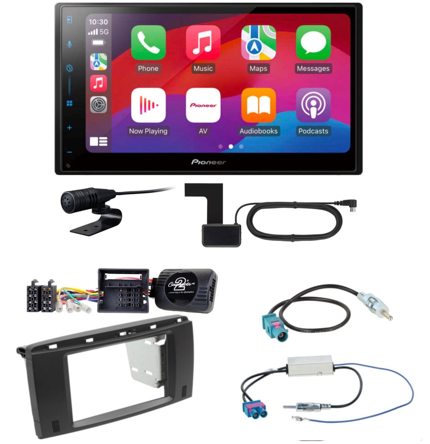Pioneer SPH-DA77DAB CarPlay Android Auto DAB+ Einbauset für Mercedes R W251
