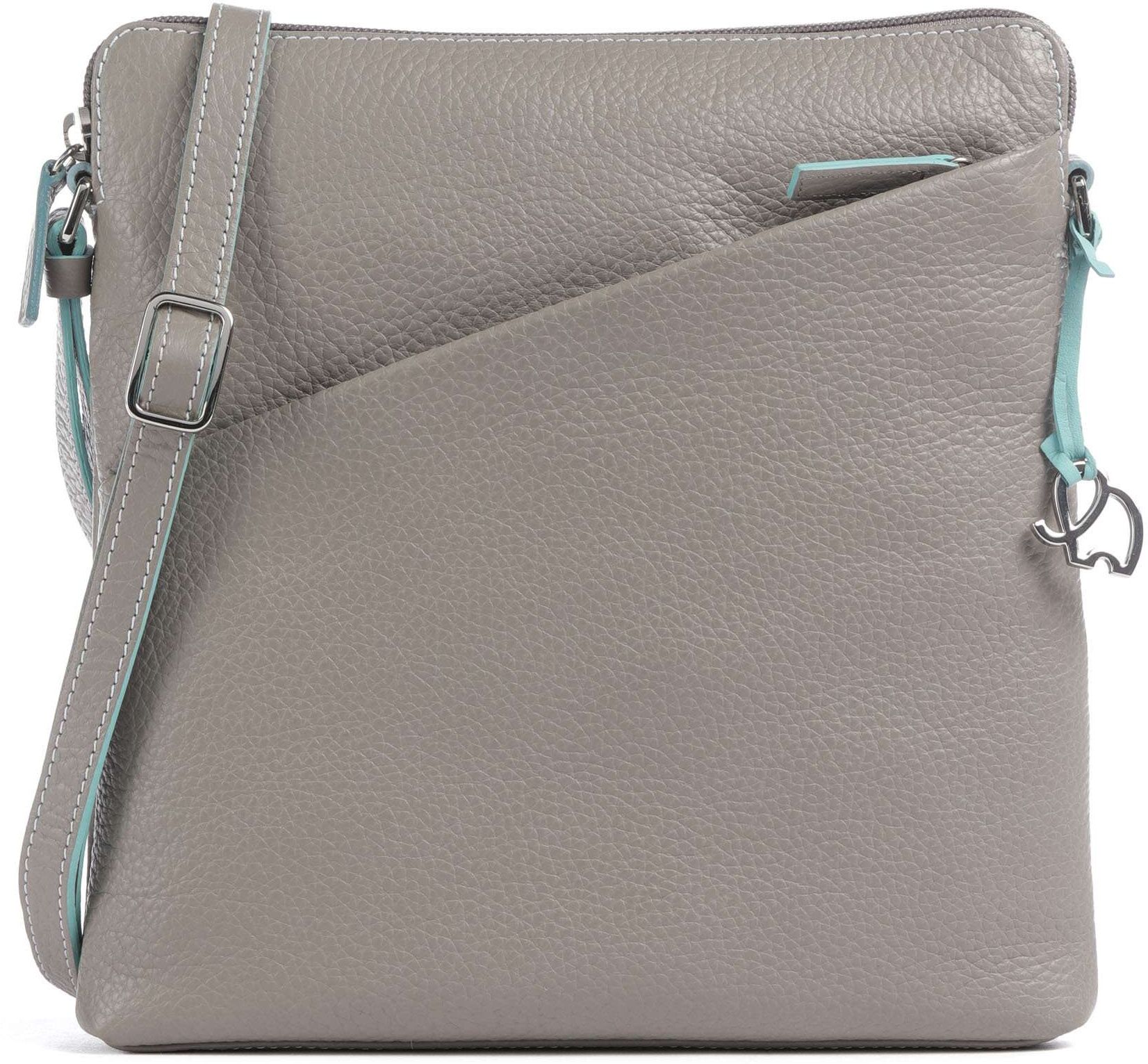 Mywalit Milano Umhängetasche aus Leder, grau