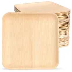 Palmblatt-Teller, quadratisch, 25 x 25 cm: 1000 Stück (5  Kartons)