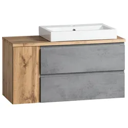 Waschtischkombi Varese ca.105x65,5x47cm Eiche/Grau