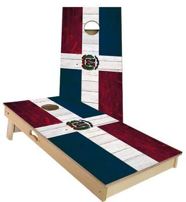 Skip's Garage Dominican Republic Flag Outdoor Cornhole Board Set