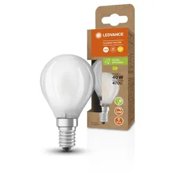 Ledvance E14 Effiziente dimmbare LED Lampe Classic matt 2,9W wie 40W 2700K warmweißes Licht