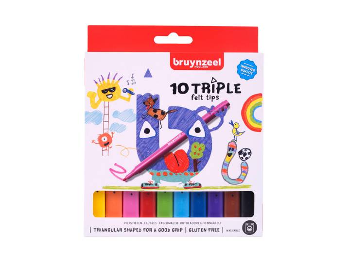 Bruynzeel Filzstifte Triple Set 10