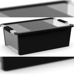 PROREGAL Mehrzweck Aufbewahrungsbehälter STORAGE mit Deckel, HxBxT 19x55x35cm, 26 Liter, Schwarz, Behälter, Box, Aufbewahrungsbehälter