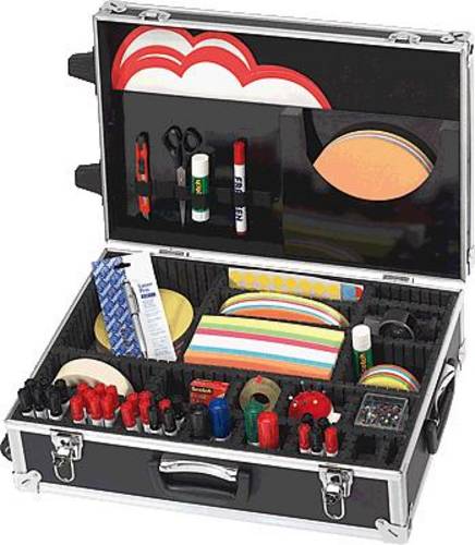 Franken Trainer Moderationskoffer Aluminium Anzahl Teile: 3000 54 cm x 18 cm x 36 cm Schwarz, Silber