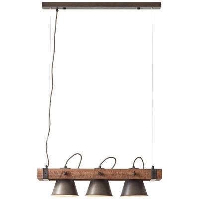 BRILLIANT Pendelleuchte "Decca", schwarz (schwarz stahl), 3, H: 115cm, 1 Stk., Leuchten, Hängelampe 3flg schwarz stahl, Pendelleuchte