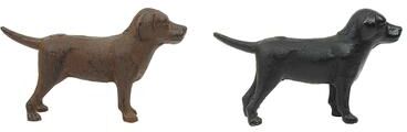 Storied Home Cast Iron Lab Figurines (Set of 2 Colors)
