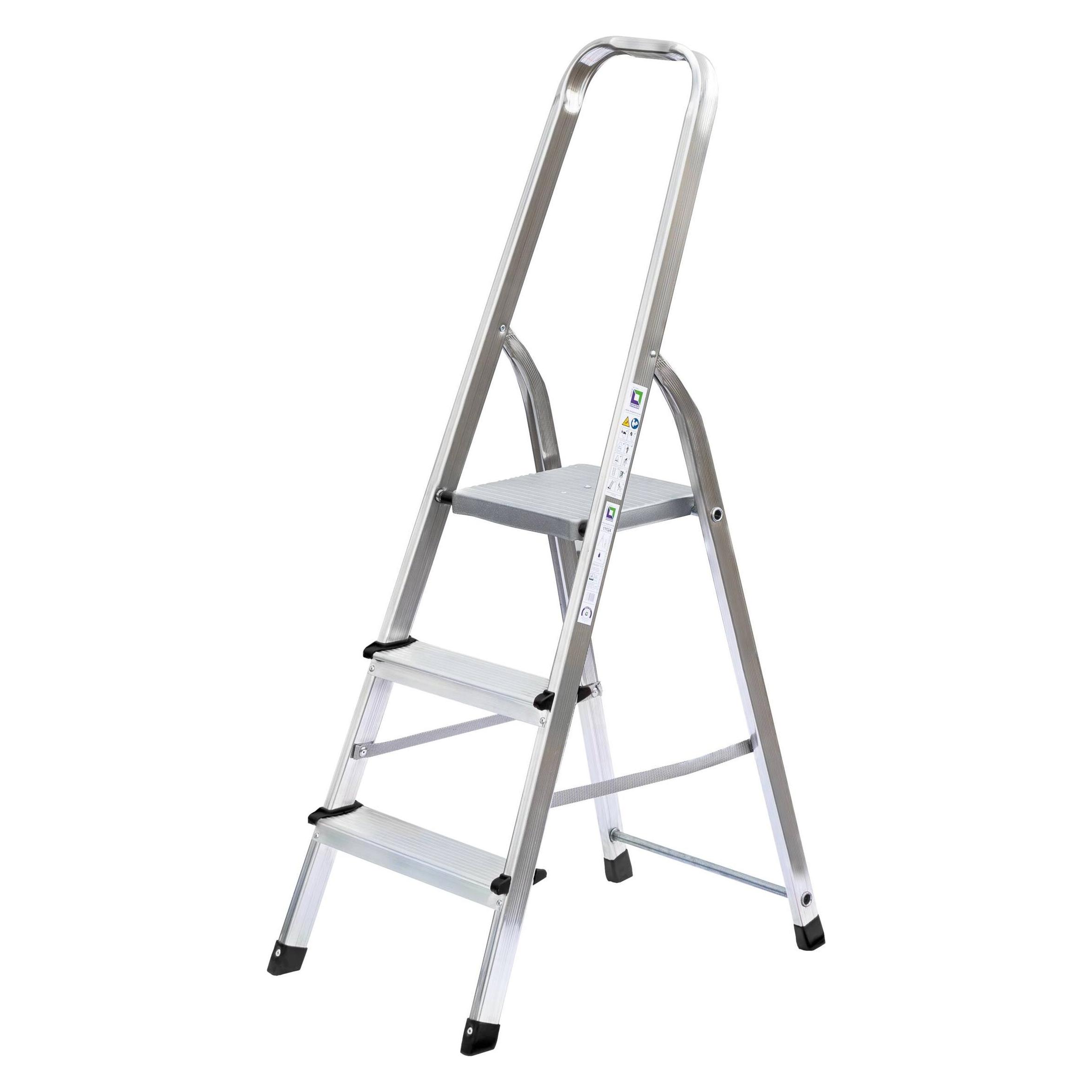 Munk Haushaltsleiter einseitig begehbar 3 Stufen (Stehleiter, 134 cm) (011124)