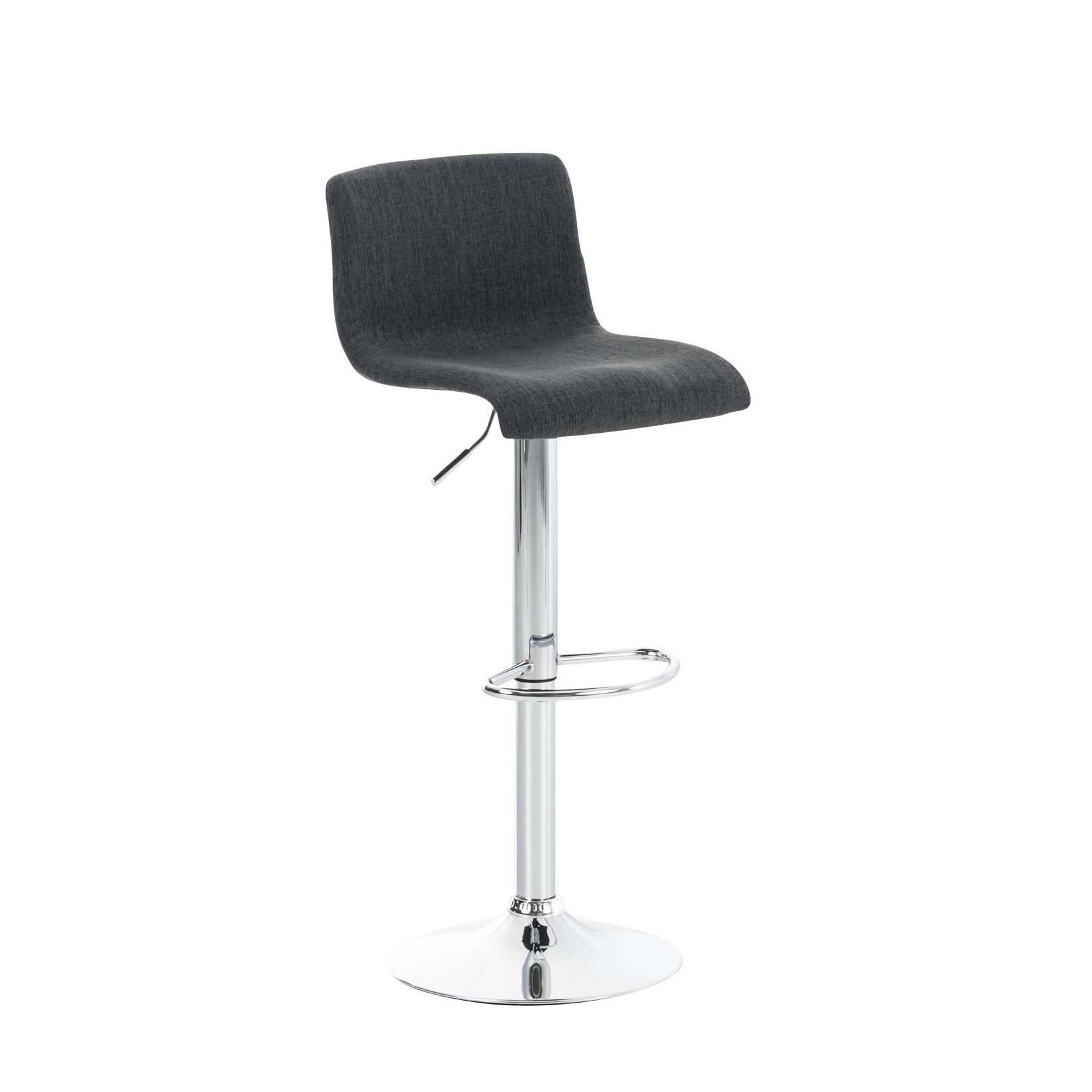 CLP Barhocker Hoover Stoff C Farbe: dunkelgrau, Material Gestell: Metall in Chromoptik