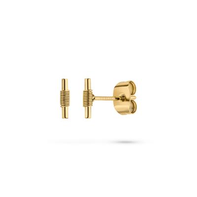 Paar Ohrstecker LIEBESKIND BERLIN "Twist", gold (gelbgoldfarben), Ohrringe, Damen, Edelstahl