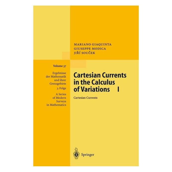 Springer Cartesian Currents in the Calculus of Variations I (Englisch, Softcover, Giuseppe Modica, Jiri Soucek, Mariano Giaquinta) (55375745)
