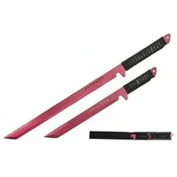 Ninja Schwerter Set Technicolor mit roter Klinge