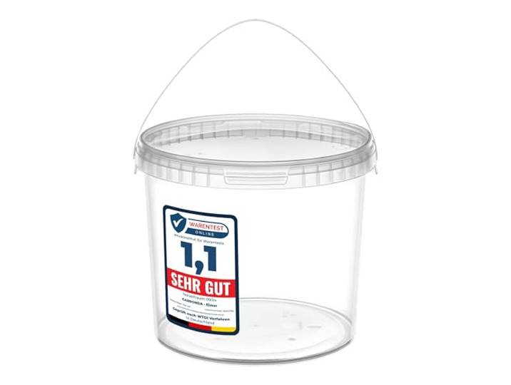 Garronda Eimer mit Deckel 5 Liter 50 Stück Aufbewahrungsbehälter GD-0072 Transparent, für die Lagerung von Lebensmitteln und chemischen Produkten, kompakter Plastikbehälter für Haushalt und Gewerbe