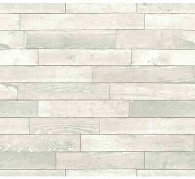 York Wallcoverings White Warehouse Planks Peel and Stick Wallpaper