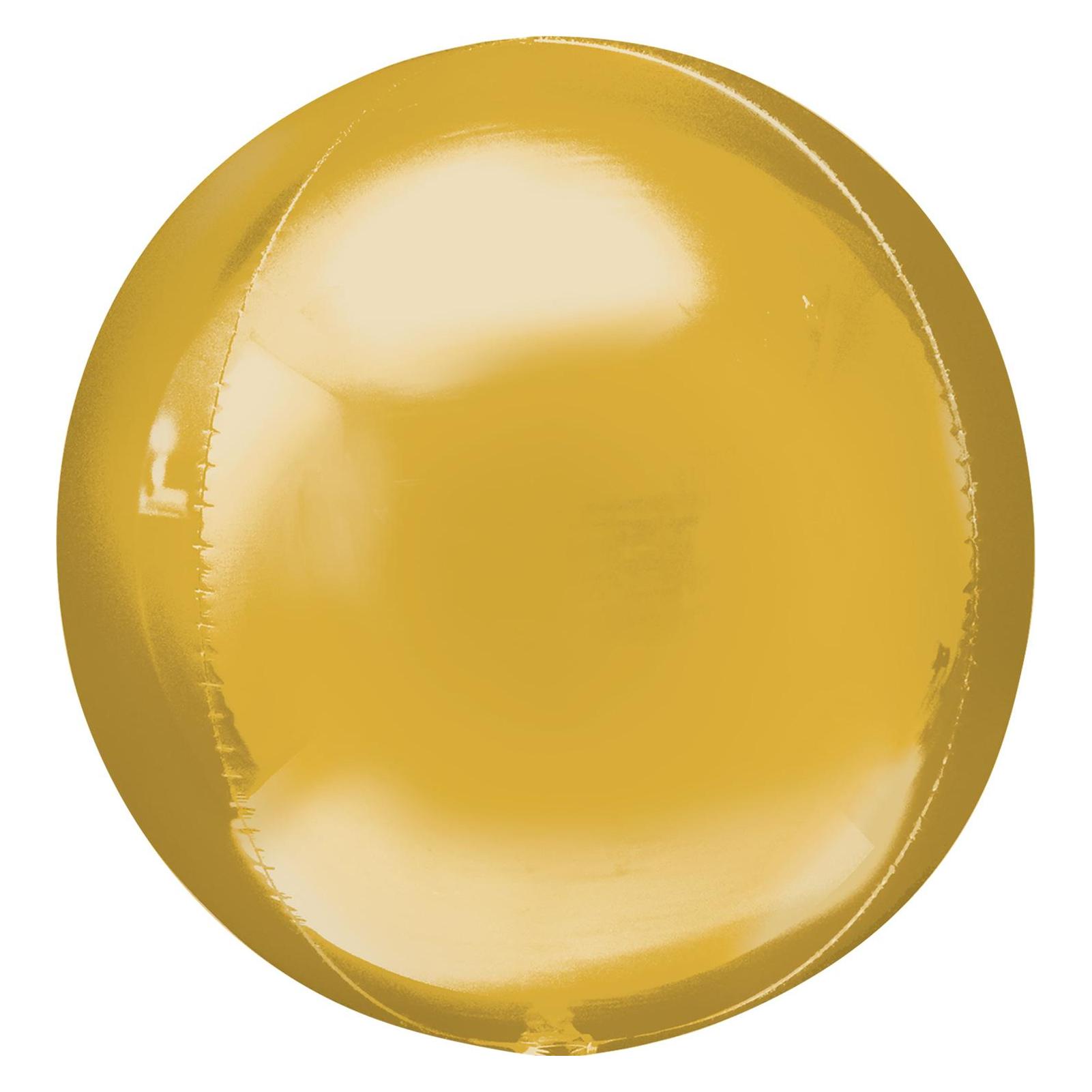 Anagram Orbz gold Folienballon lose 38 x 40 cm (3x) (2820599)