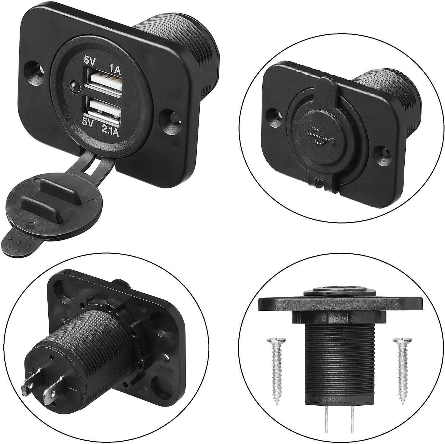 ProPlus Inbouwstopcontact met dubbele USB-poort en 2100mA lader voor vrachtwagens 12V/24V