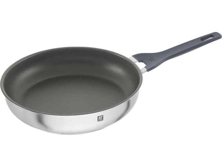 Bratpfanne ZWILLING Simplify , silber (silberfarben, grau), Ø:28cm, Pfannen, Bratpfanne, Keramikbeschichtung, Stay-Cool-Griffe, Sandwichboden