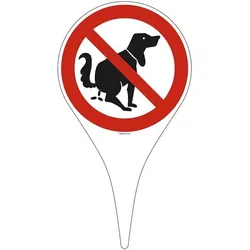 Safety Marking Verbotsschild »Hier kein Hundeklo« 18,0 x 33,5 cm Aluminium 1 Stück