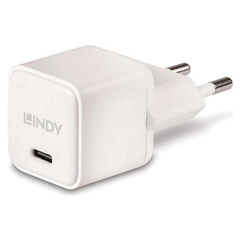 Lindy 20W USB Typ C PD Charger Kompaktes Ladegerät mit Power Delivery-Unterstützung (20 W, 1 Port) (73410)