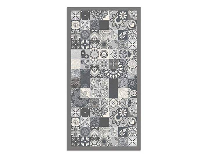 Panorama Tapis Vinyle - Modèle Carreaux Ciments Cuisine Gris 120x170 cm - Différentes Tailles - Deco Maison\, Cuisine\, Chambre et Exterieur