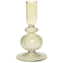 Chic Antique Kerzenständer in Olivenfarbe, Höhe 14, ∅ 7,5 cm