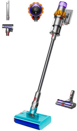 Dyson V15s Detect Submarine Aspirapolvere 2 in 1 Batteria Secco e bagnato Senza sacchetto 0,77 L Nichel, Giallo