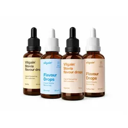VILGAIN Flavour Drops Probierpaket | 4 Flaschen Box