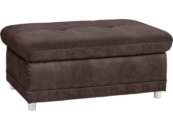 Hocker SIT & MORE Riva , braun, B:102cm H:45cm T:66cm, Struktur (100% Polyester);Flachgewebe (100% Polyester);Luxus-Microfaser (100% Polyester) 100% Polyester, Hocker, Hocker