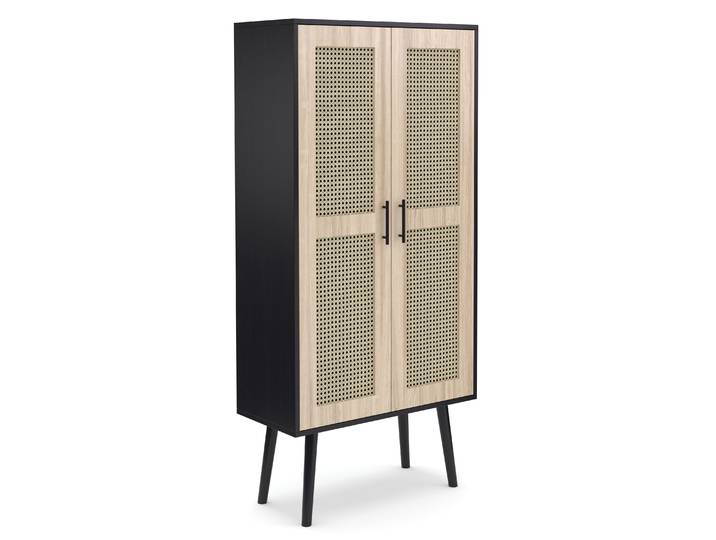 Hochschrank ALDO 70 x 150 cm schwarz/hellbraun