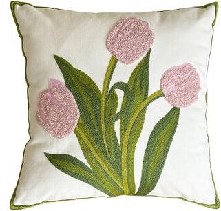Trendy Discount Goods Cute Pumpkin Wind Tulip Pillow Living Room Sofa Cushion Bedhead Waist Pillow Pink Atmosphere Decoration tulip Pink