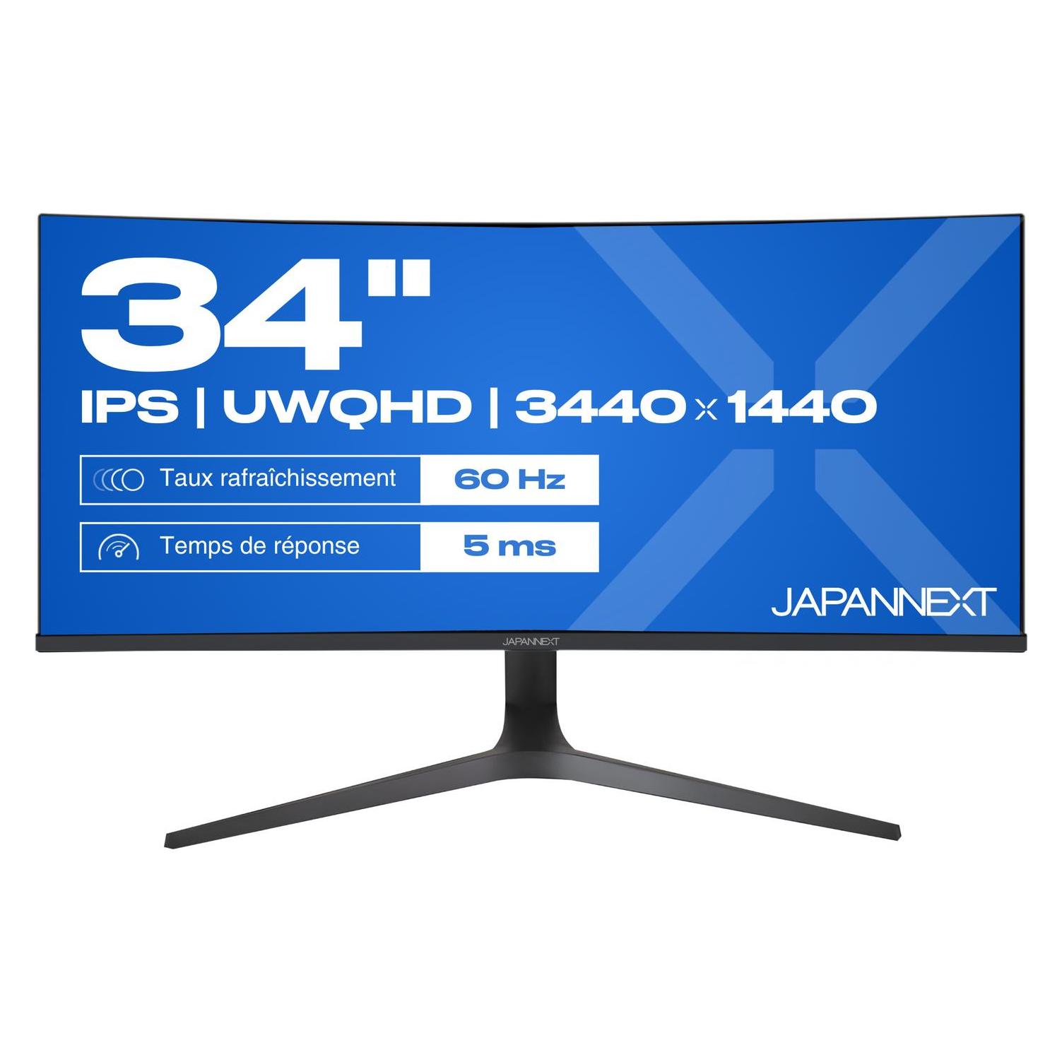 Japannext 86,4cm JN-IPS340UWQHD60C-C65W-HS curved UWQHD (3440 x 1440 Pixel, 34") (JN-IPS340UWQHD60C-C65W-HS)