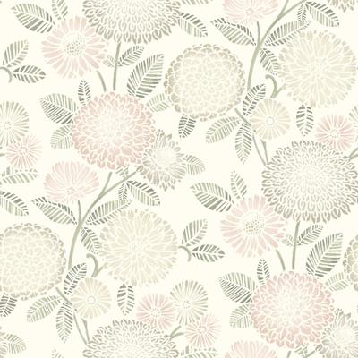 Chesapeake Zalipie Blush Floral Trail Wallpaper