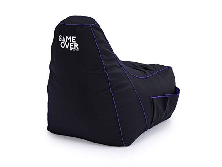 Game Over Video Spiele sitzsack - sitzsack Erwachsene, Indoor Outdoor Bean Bag, sitzsack Sessel für Gaming Room, Headset Halter & Seitentaschen für Controller,Gaming Sessel (Drachenhaut)