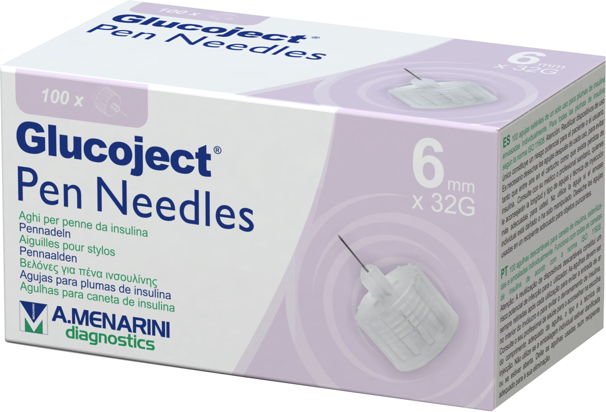 Menarini Glucojet Pen Needles 32g 6mm