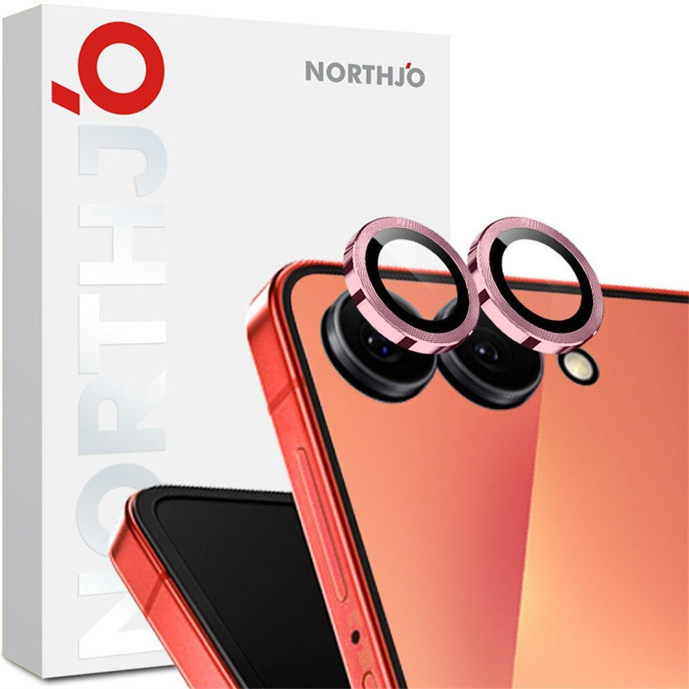Samsung Galaxy Z Flip8 NORTHJO Kameralinsebeskyttelse - Lyserød