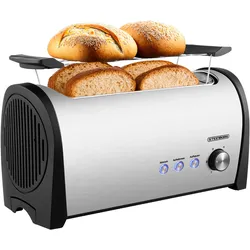 Steinborg 4 Scheiben Toaster mit Brötchenaufsatz 1400 Watt