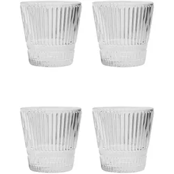House Doctor Wasserglas HDSlots 4er, 8.6 cm, Ø 8 cm, 240 ml