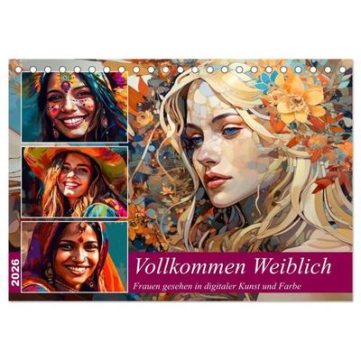 Vollkommen Weiblich (Tischkalender 2026 DIN A5 quer), CALVENDO Monatskalender