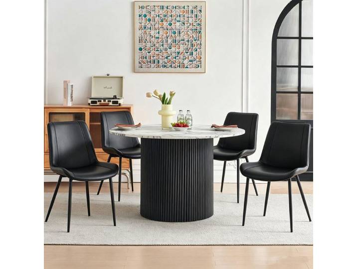 Chaises Polyvalente Intérieure Rembourrée Minimaliste Pieds Métalliques Légers Convient pour Salle à Manger Salon et Travail