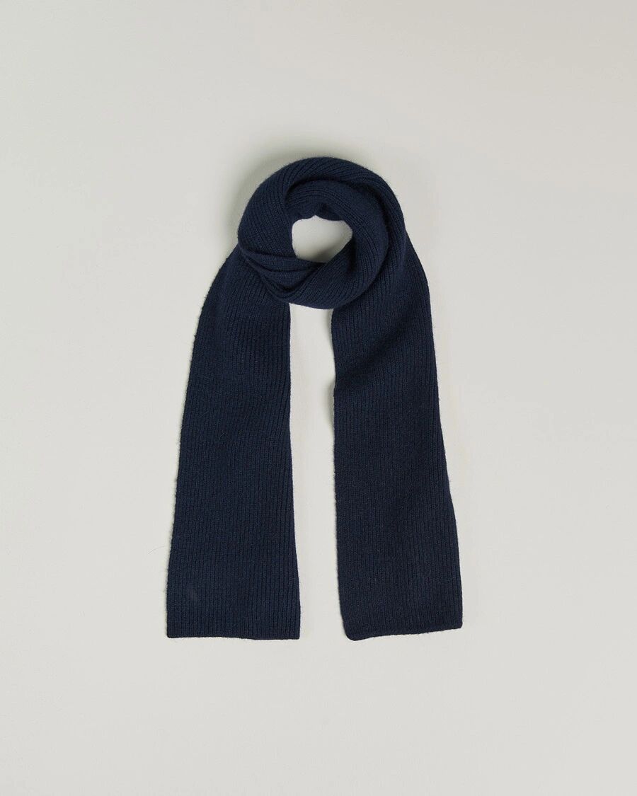 Le Bonnet Lambswool/Caregora Scarf Midnight