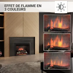 BALDERIA Elektrokamin Calida 33 - Einbau mit Heizung 2000 W, 3D-Flamme