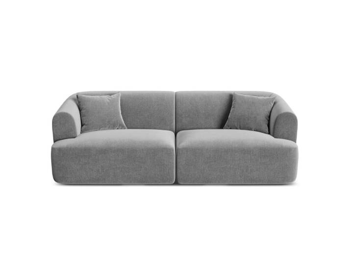 Canapé modulable 3 places en velours gris