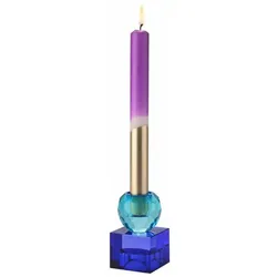 Giftcompany, Kerzenständer, Sari Kugel Cube, Blau, Dunkelblau, H 8 cm