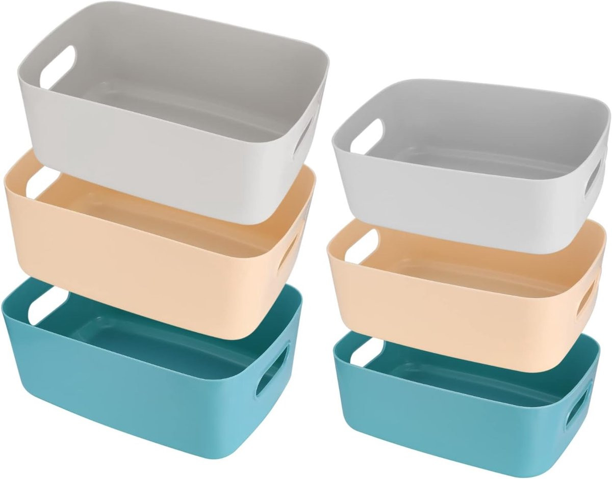 Famanu Opbergdoos met handvatten, stapelbaar, kunststof, solid