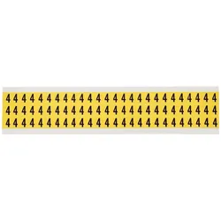 Brady, Etiketten, 3410-4, B-499, Schwarz auf Gelb, 9 x 13mm, Zahl 4, Schrifthöhe 8mm(25 K. á 78 E.)