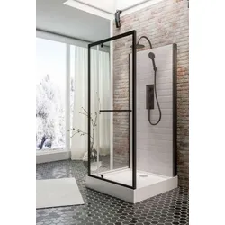 Schulte Komplettdusche Fertigdusche Jersey II schwarz - Duschkabine