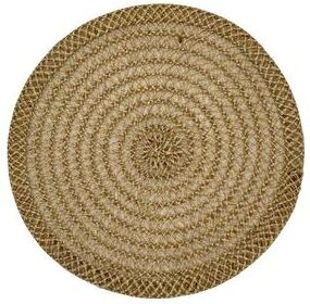 IH Casa Decor Woven Jute Round Placemat Lattice Brown - Set of 12